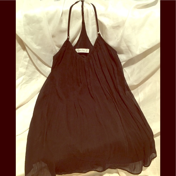 Abercrombie and Fitch- size xs black gauze tank - Picture 1 of 3